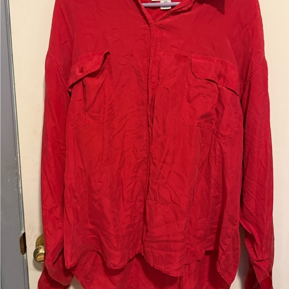 Anna And Frank Vibrant Red Casual Shirt